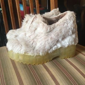 Jeffery Campbell furry heeled platforms